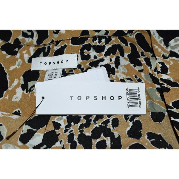 Topshop Women's Leopard Print Wrap Dress, Size 10, NwT T319AFA - Picture 7 of 9
